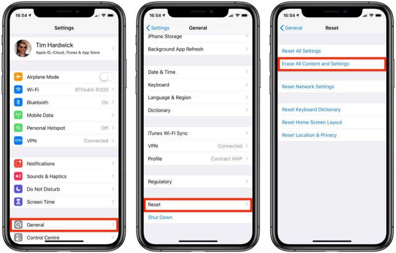 cara reset iphone ke pengaturan pabrik