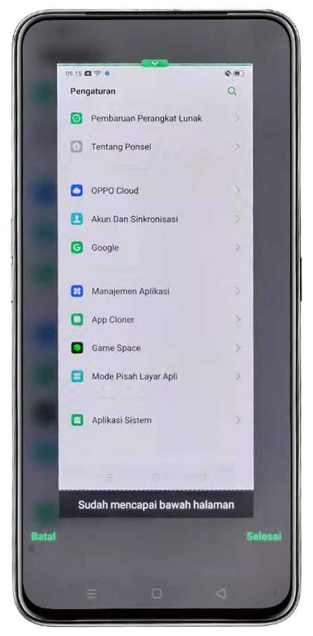 cara screenshot oppo panjang