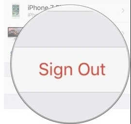 sign out akun icloud