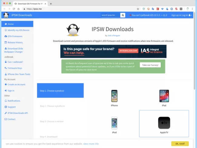 situs download ipsw iphone