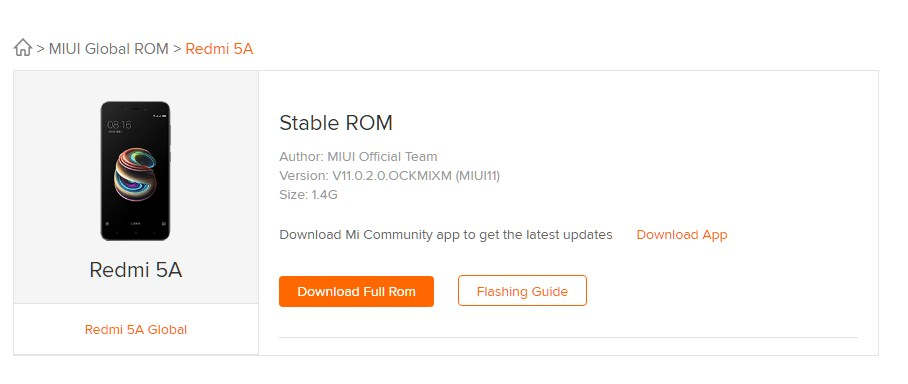 Download dan install ROM redmi 5a