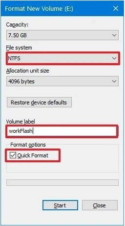 System Format file explorer