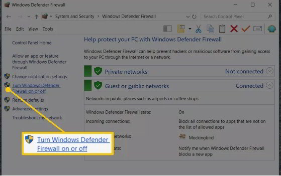 cara mematikan firewall windows 7,8 dan 10