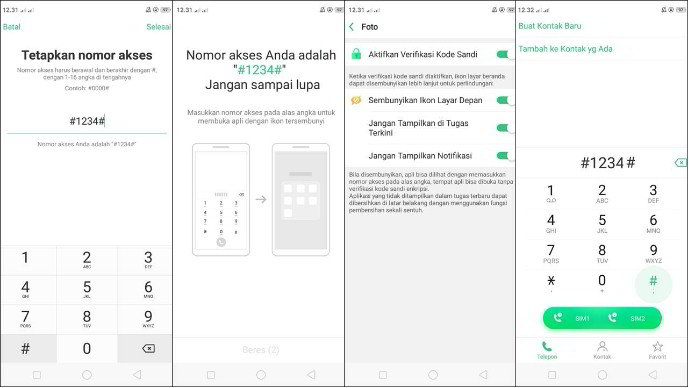 cara menampilkan aplikasi yang tersembunyi pada oppo