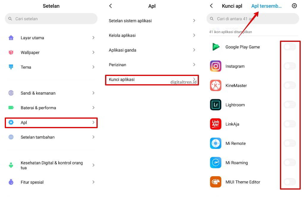 cara menyembunyikan aplikasi di xiaomi