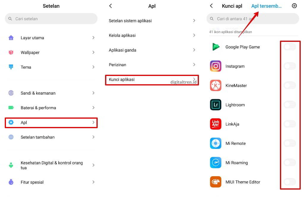 cara menyembunyikan aplikasi di xiaomi