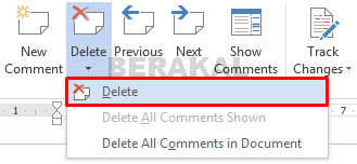 delete comments word