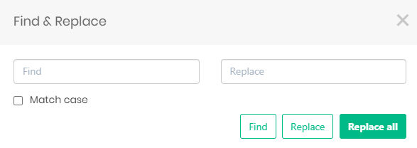 find & replace tool