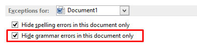hide grammar errors