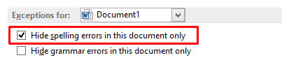 hide spelling errors
