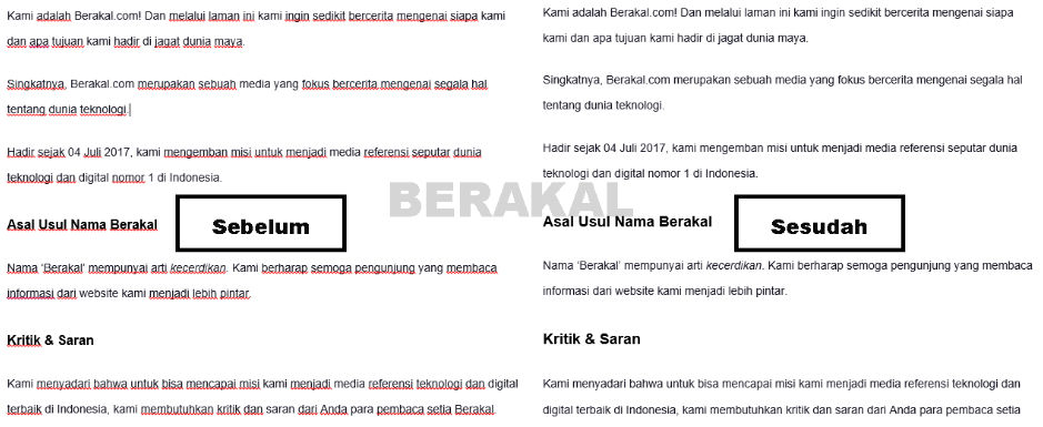 menghilangkan garis merah di tulisan word