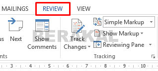 review tab