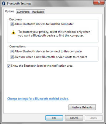 bluetooth laptop windows 7
