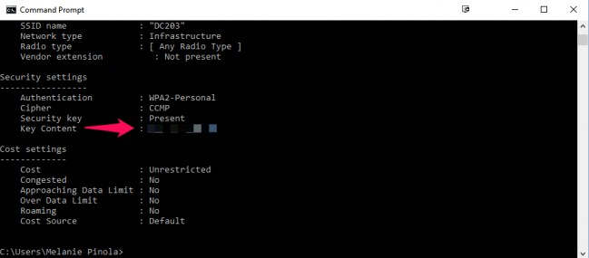 key konten untuk mencari password