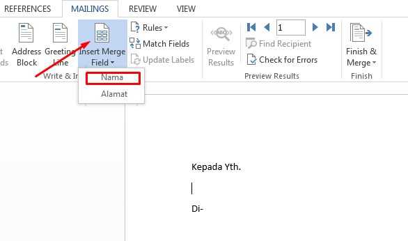 cara membuat mail merge undangan