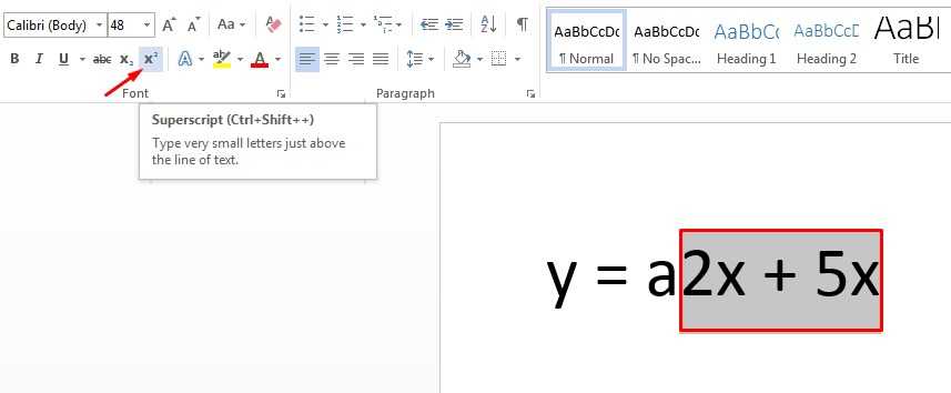 cara membuat pangkat di word 2013