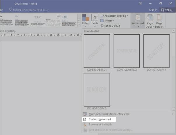 Pilih Custom Watermark