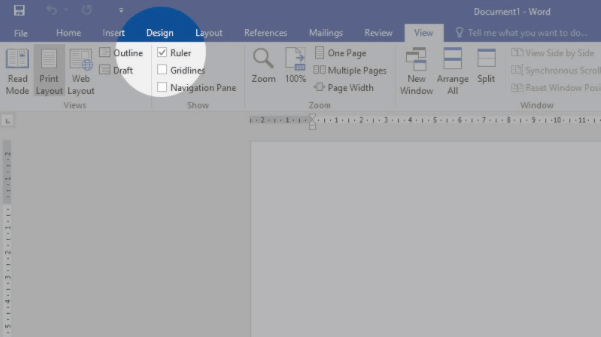 Ruler Microsoft Word