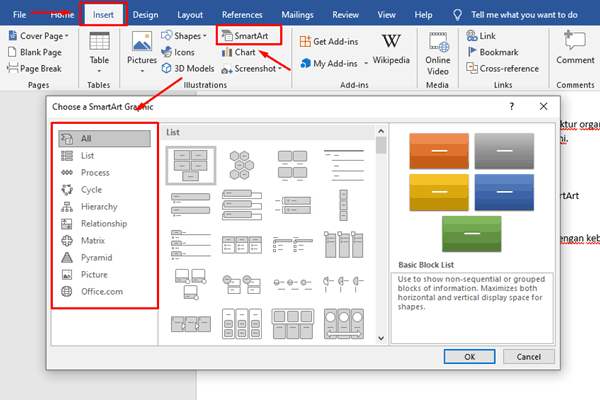 cara membuat bagan di word sesuai keinginan