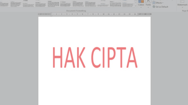 cara membuat watermark di word satu halaman saja