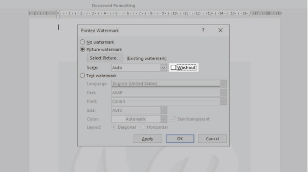 cara membuat watermark gambar di word