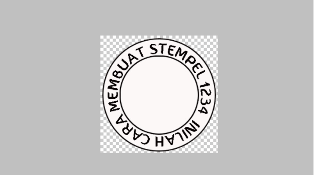 cara membuat stempel cap lingkaran