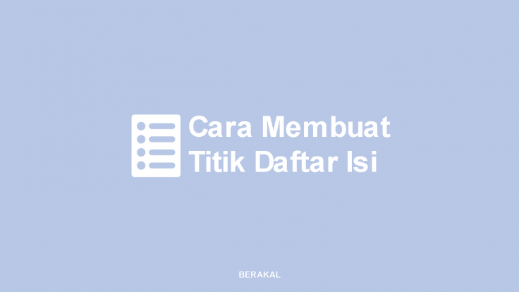 Cara Membuat Titik Daftar Isi Word
