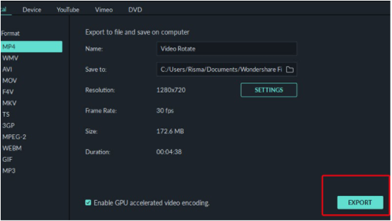 Export Video