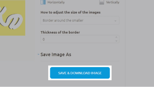 Klik ‘Save & Download Image’