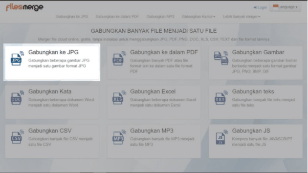 Pilih ‘Gabungkan ke JPG’