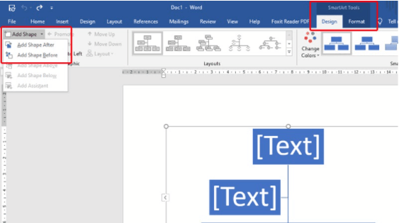 SmartArt Tools Design