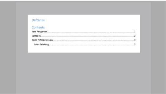 cara membuat titik daftar isi otomatis di word