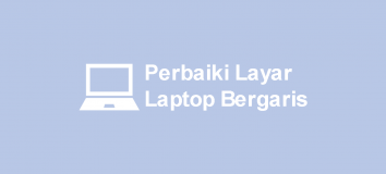 Layar Laptop Bergaris