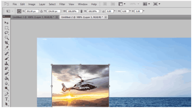 cara mirror layer di photoshop