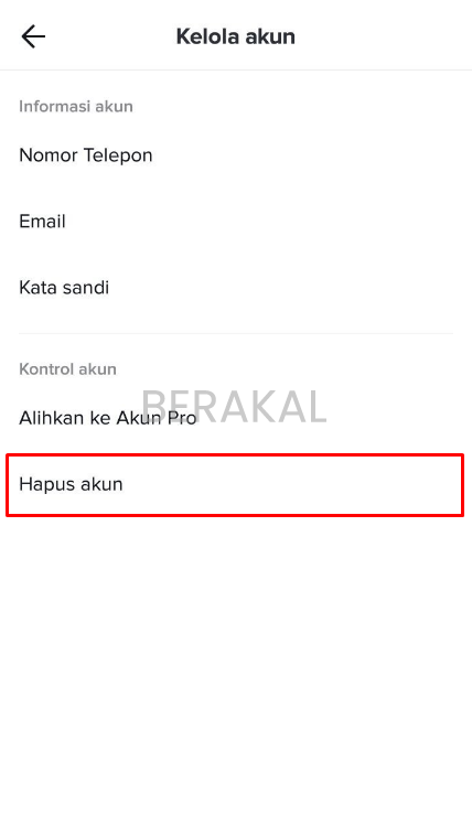 cara menghapus akun tiktok permanen