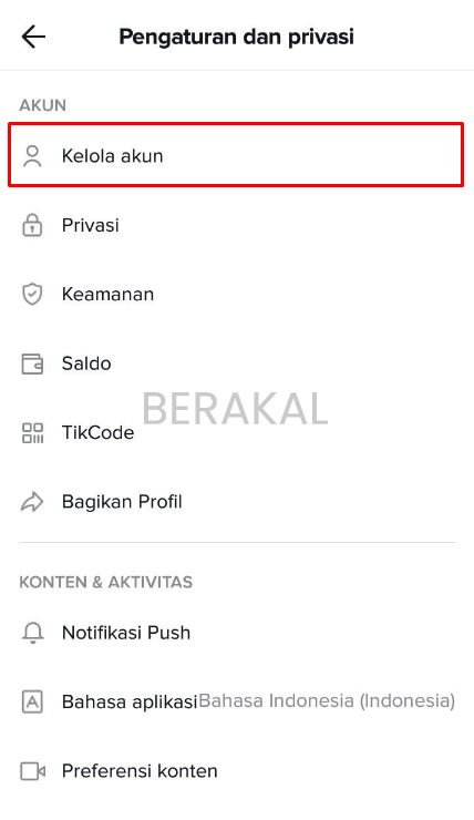 kelola akun tiktok