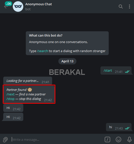 link anonymous chat telegram indonesia