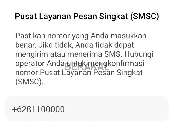 pusat layanan pesan singkat