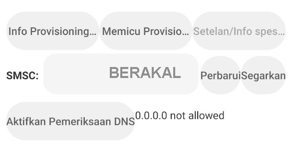 smsc update error telkomsel