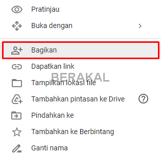 cara memberikan izin akses file google drive