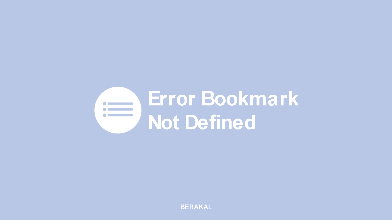error bookmark not defined