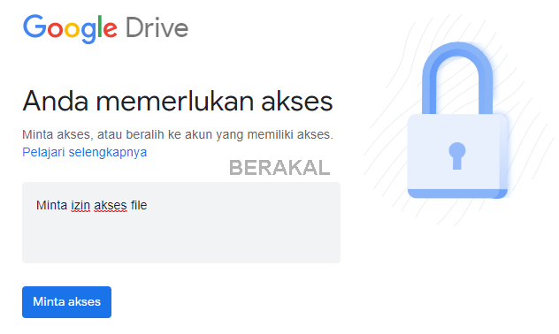 mengatasi google drive need permission access