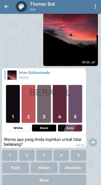 cara membuat tema telegram