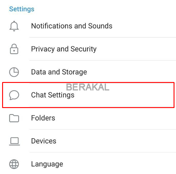 chat settings telegram