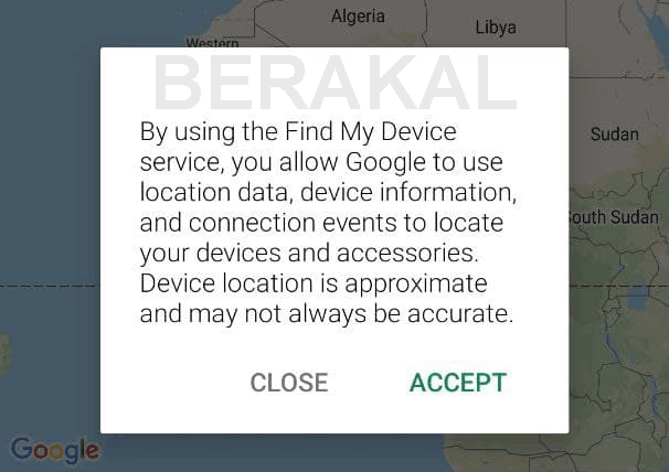 Accept Google Find My Device