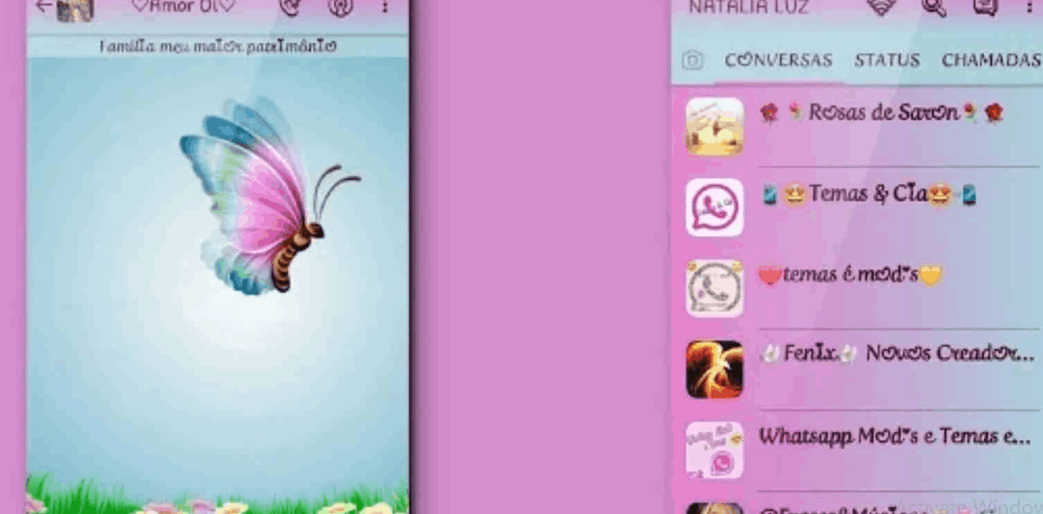 Tema WA Purple Butterfly