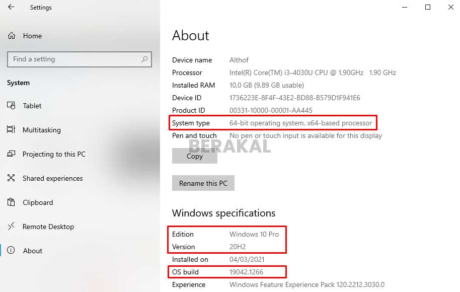 Cara Cek Versi Windows 10