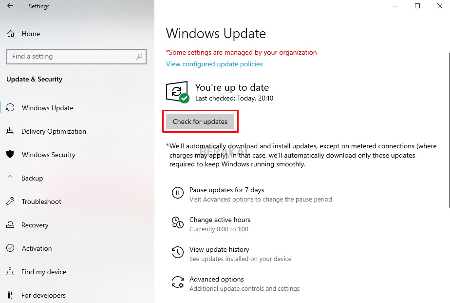 Cek Update Windows