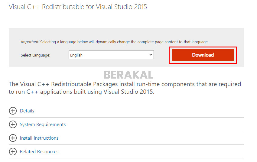 Download Visual C++ 2015