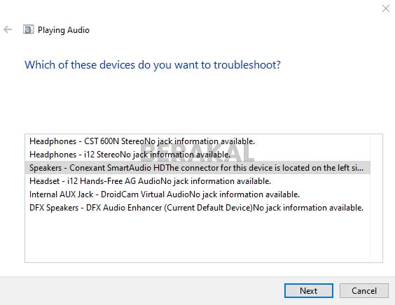 Troubleshoot Audio